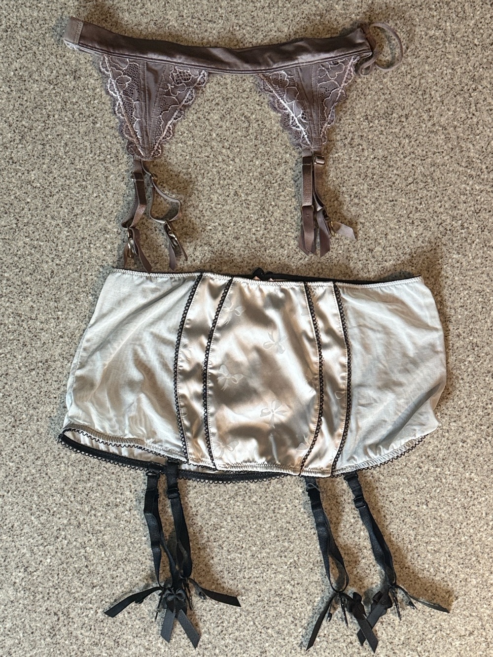 Bundle of lace lingerie garter belts size XS